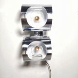 Aplique de pared metálico "Space Age". España, 1970s.