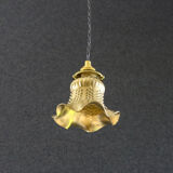 Old tulip suspension painted gold with new brass