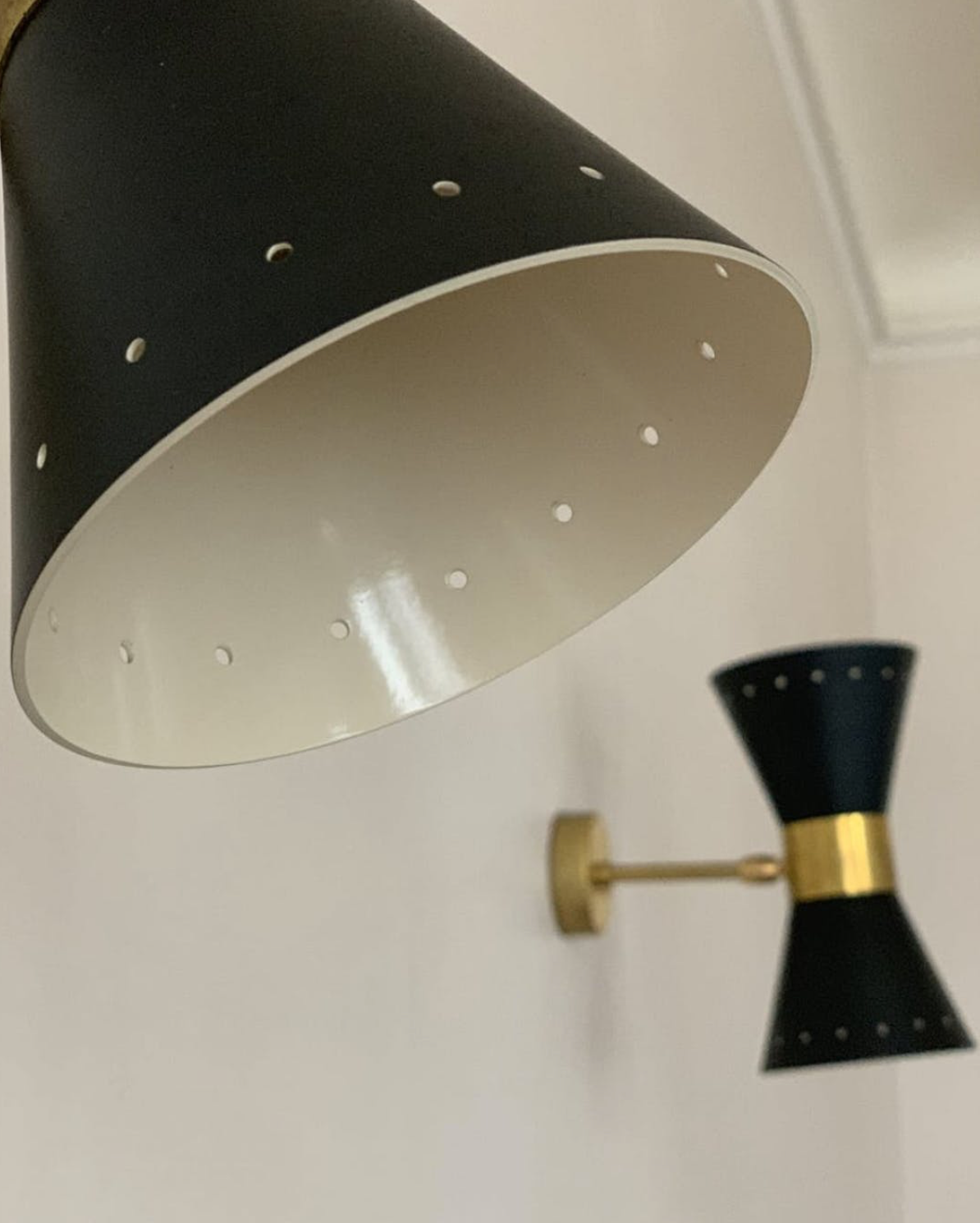 Pair of wall in the style of Italian creations of the 1950s