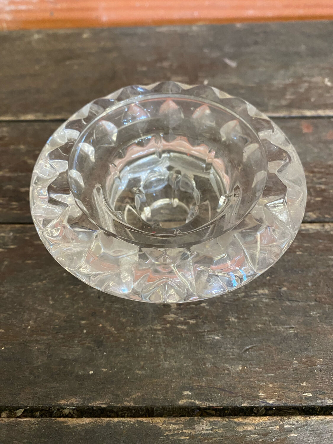 Série 4 bougeoirs anciens luminarc verre moulé années 70 vintage