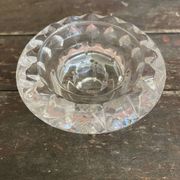 Set of 4 vintage luminarc moulded glass candle holders from the 1970s