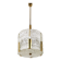 Kalmar Suspension Tambour Drum, Brass, Frosted Textured Glass, Austria, 1960s