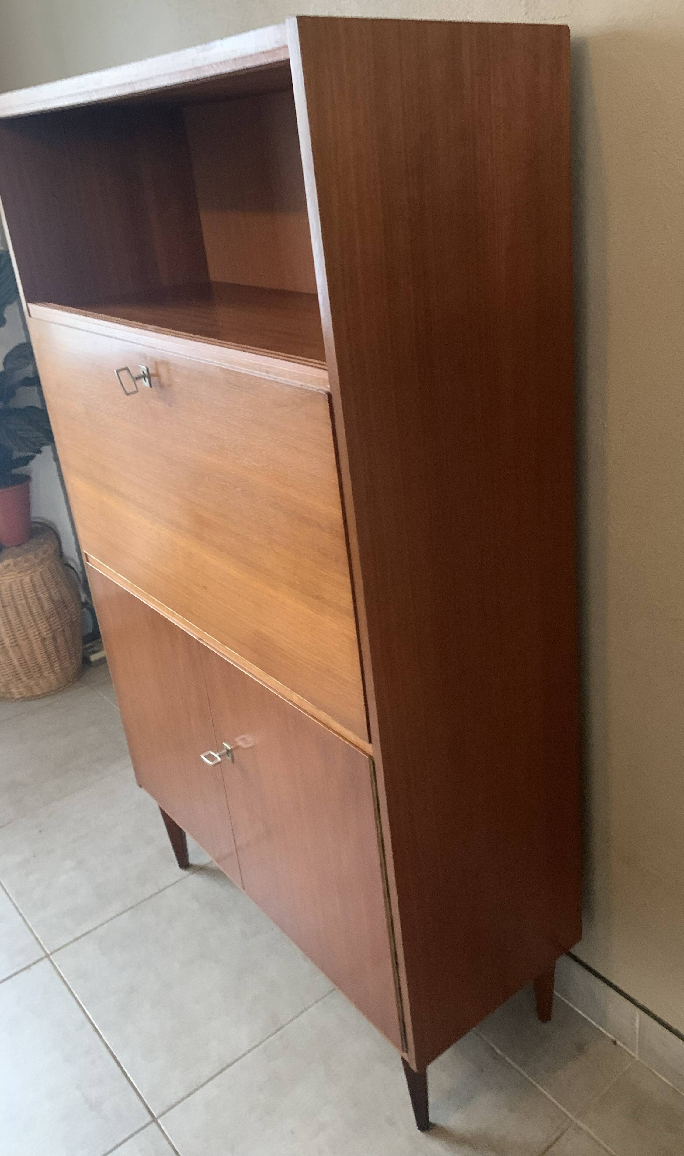 Scandinavian teak secretary, 1960s