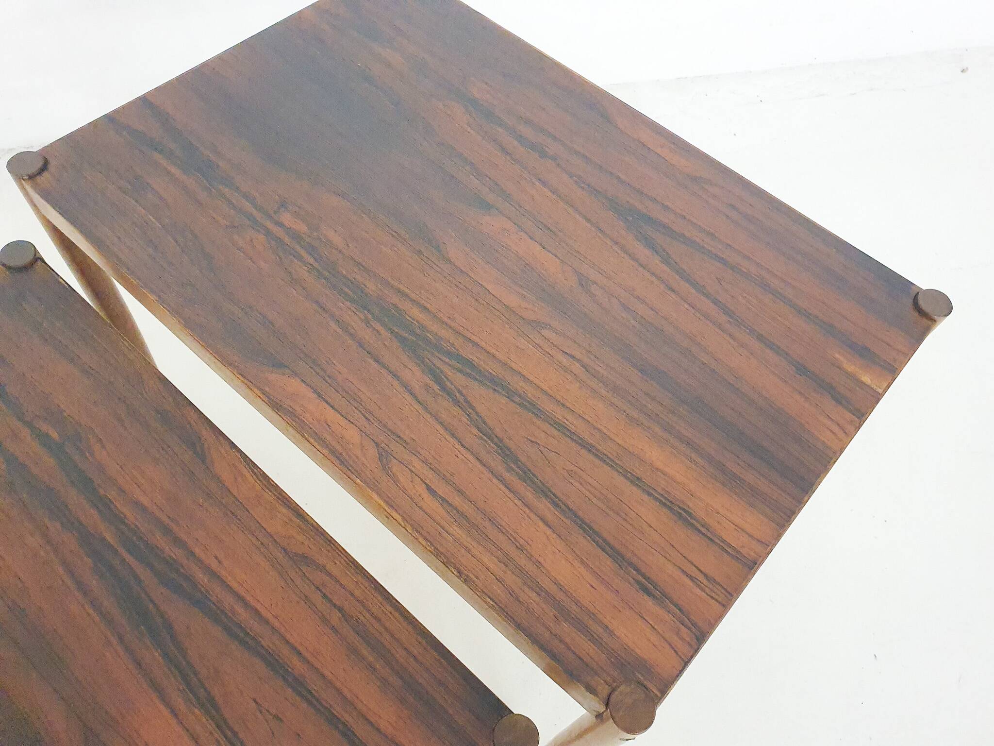 Mid-century wooden nesting tables, The Netherlands 1950's