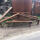 lot of 10 '30s bistro benches in pretty pattine fir