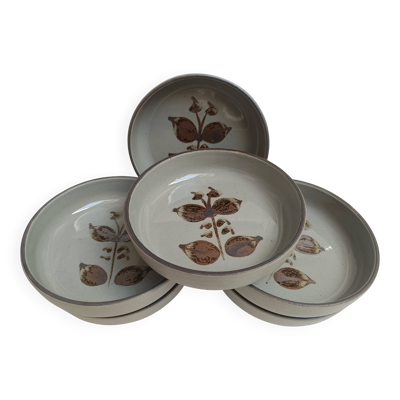 Assiettes creuses en grès de l'Arnon