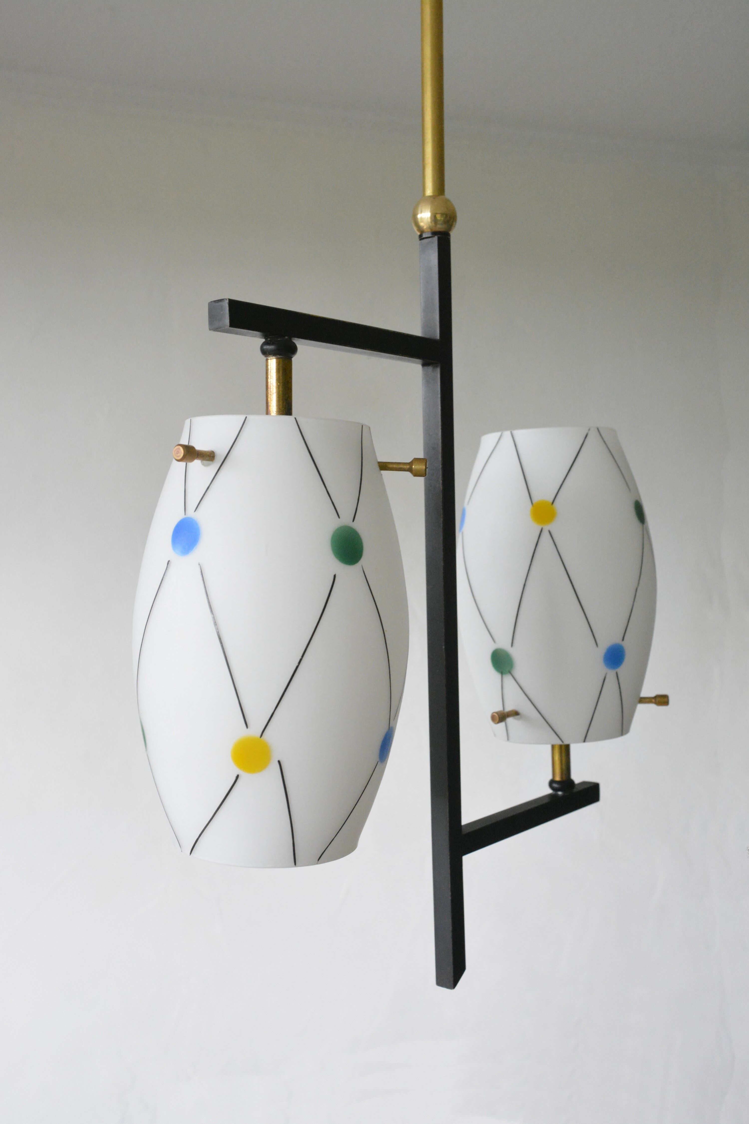 Stilux Milano chandelier 50s
