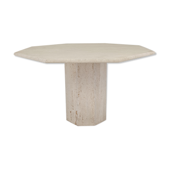 Italian travertine garden or dining table, 1970s