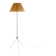 Finnish Mid Century Metal Floor Lamp in Rattan by Lisa Johansson-Papé, 1940