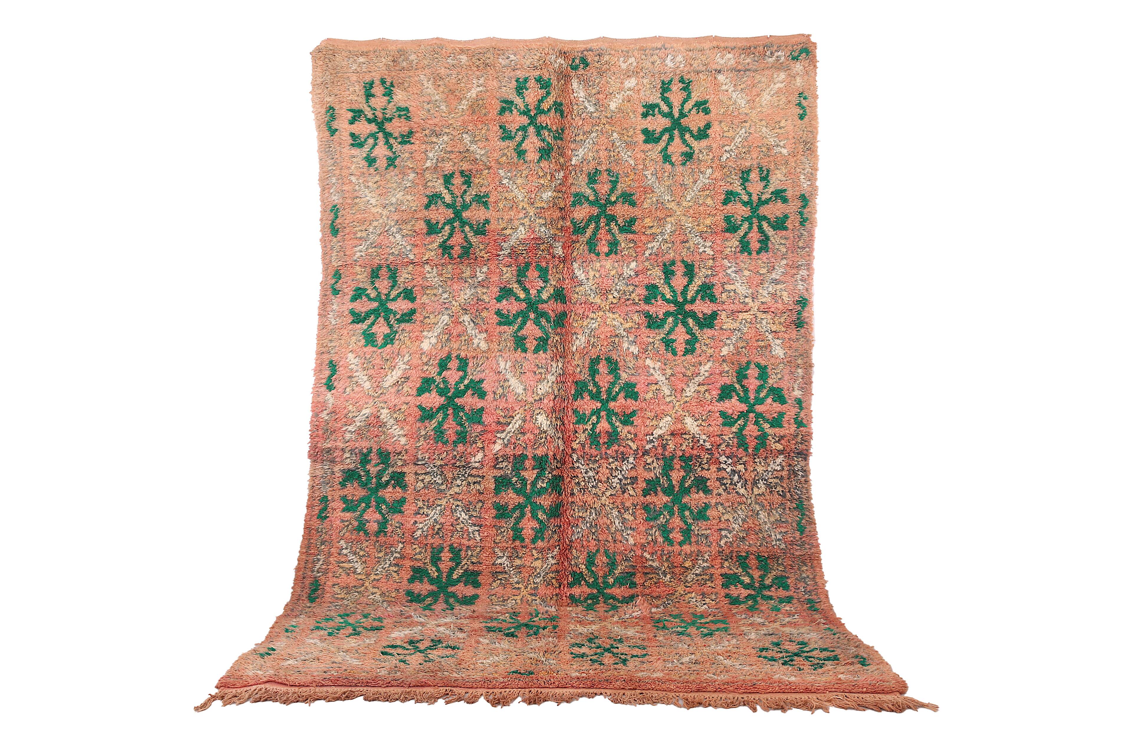 Vintage Moroccan Rug 185 x 290 cm - Old Boujaad Rug - Berber Rug Handmade