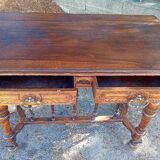Small table / desk 2 drawers Henri II style