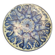 Blue flat plate dessert service