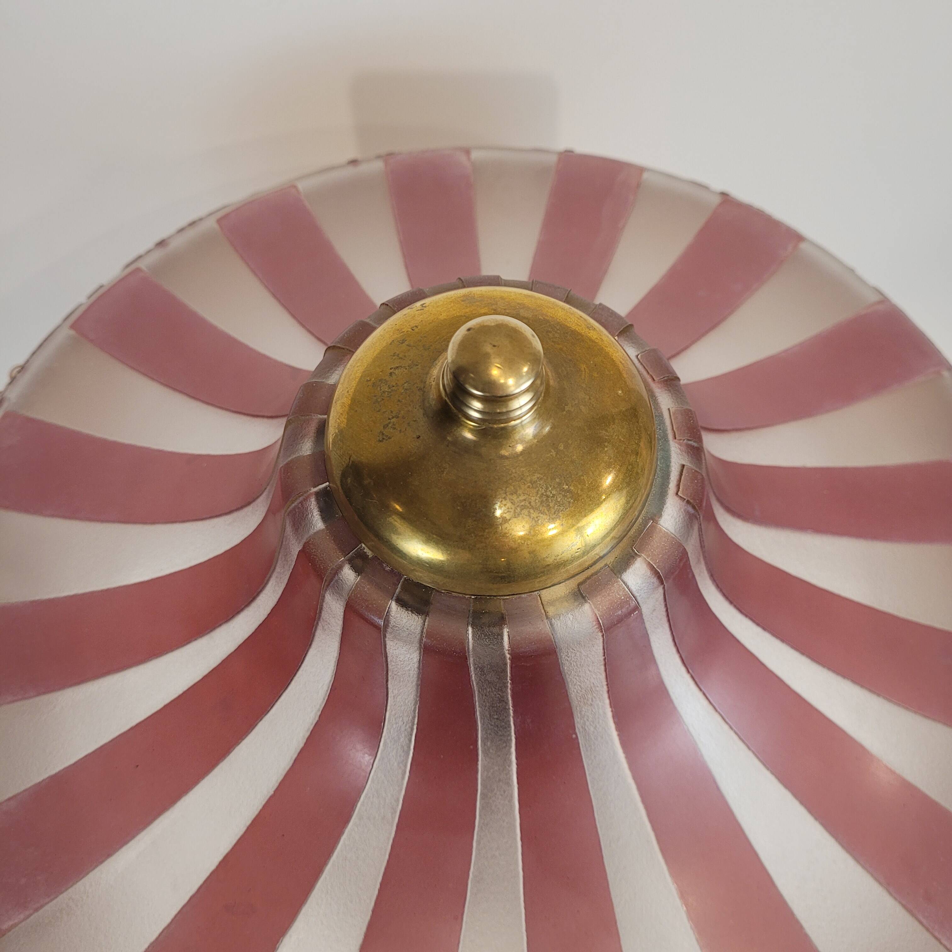 Table lamp, firmed Suberville, Art Nouveau, double glass, s. xx