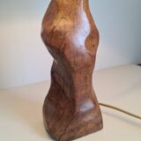 Brutalist elm stump lamp / craft / raw art