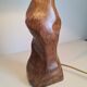 Lampe souche brutaliste en orme / artisanat / art brut