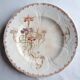 Set of 7 nielles model plates in longwy earthenware, art nouveau, circa 1900