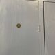 Blue patinated workshop furniture locker room