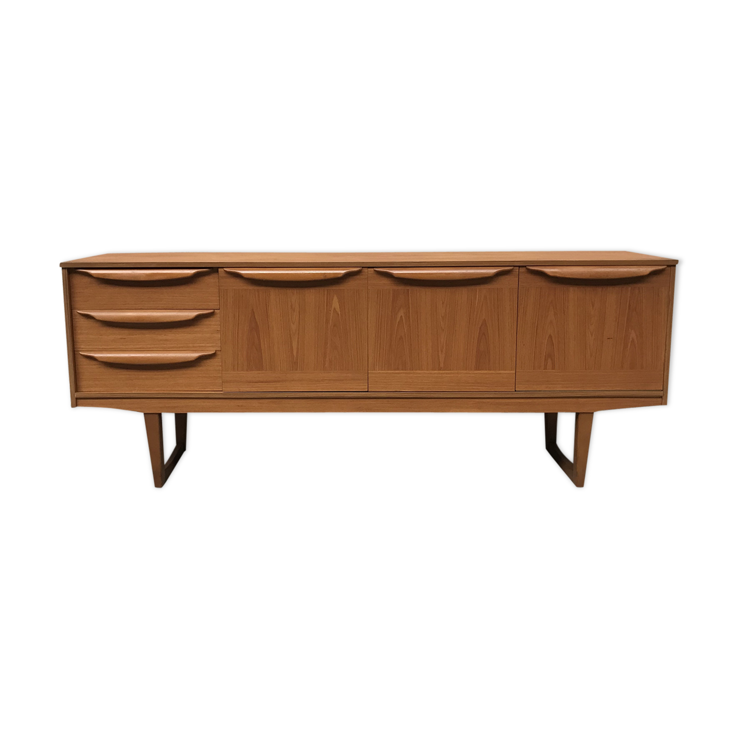 Small Scandinavian sideboard 1950-60 vintage design teak