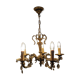 Bronze chandelier and faceted crystal stamps