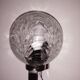 Pair of wall lamps 70 Italy chrome and pressed molded glass