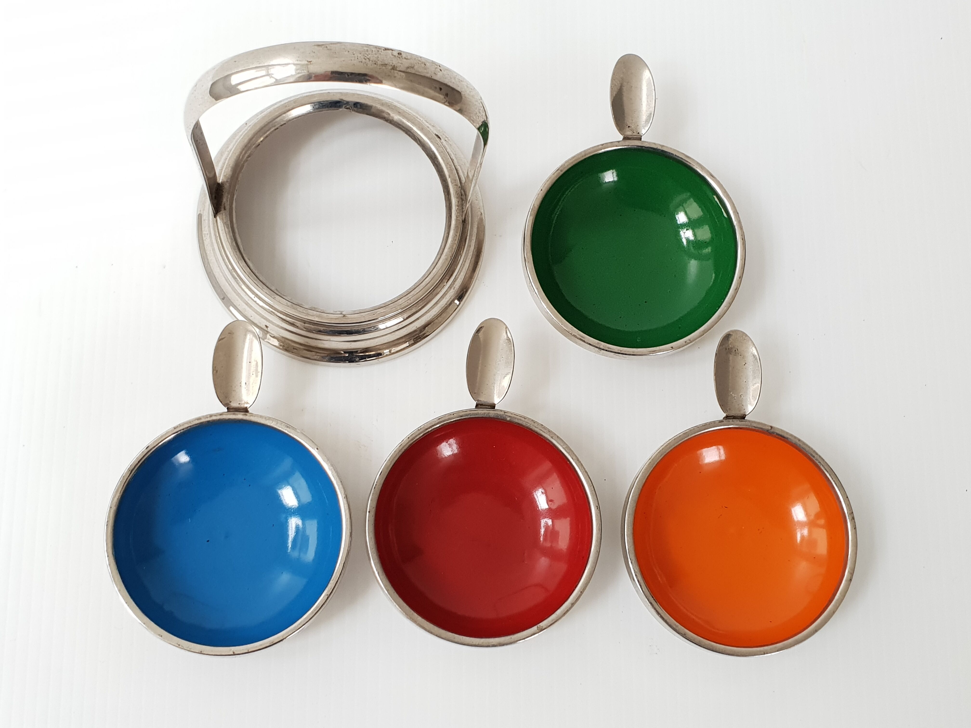 Set of 4 vintage ashtrays 1960