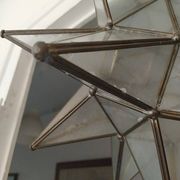 grande etoile en verre à suspendre 1950 verre et laiton