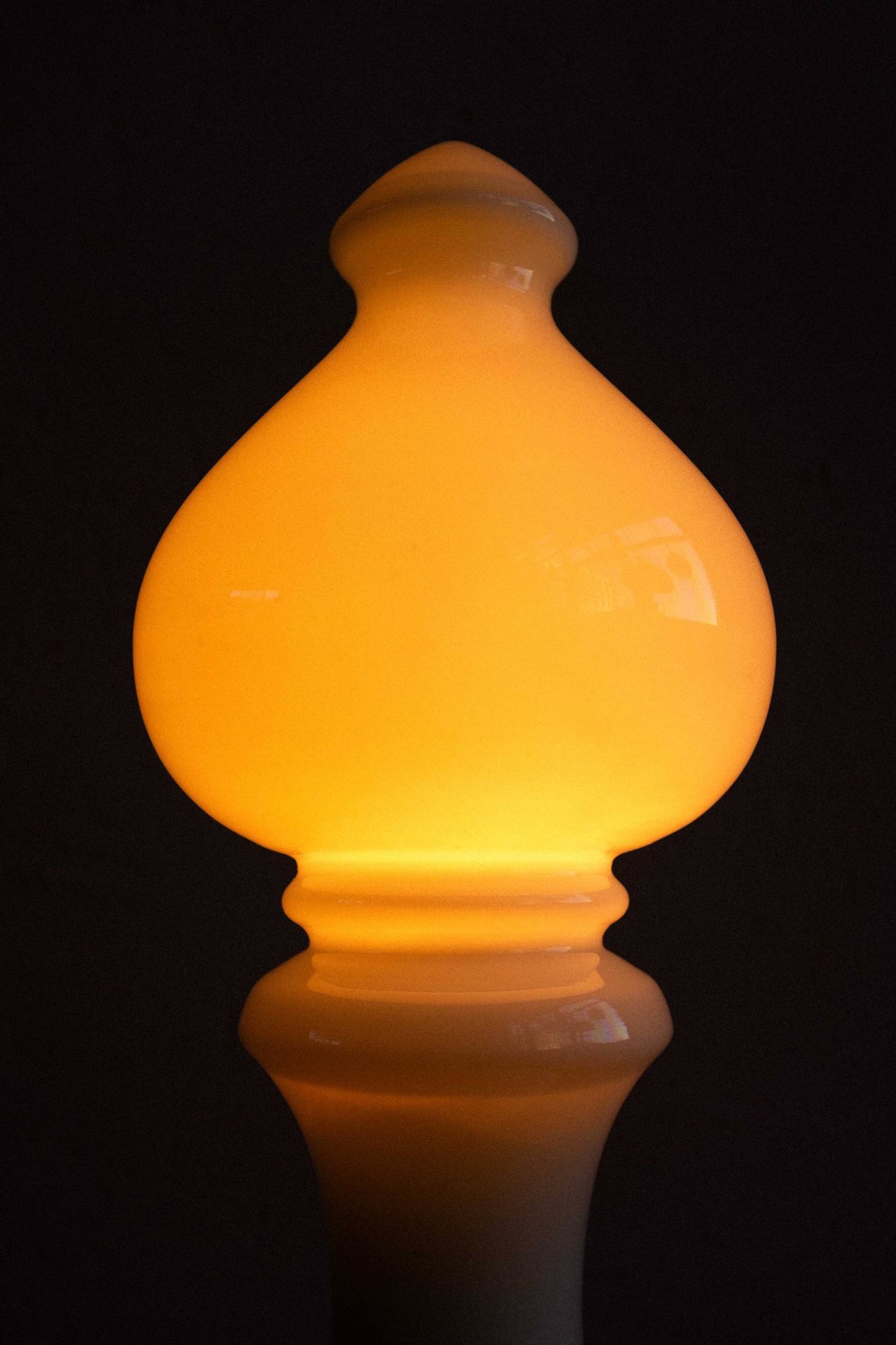 Vintage Czechoslovak Bishop Glass Lamp by Ivan Jakeš, 1970s