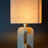 Italian mid century travertin table lamp