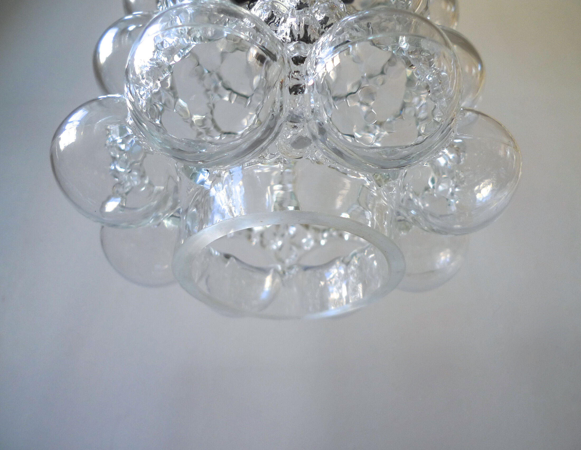 Bubble glass hanging lamp by Helena Tynell for Limburg Glashàtte, 1960s
