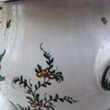 Vegetable dish or soup tureen in Moustiers earthenware signed LALLIER