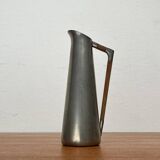 Mid-Century Pewter Carafe Vase with Teak Handle by K.M.D. Tiel Royal Holland Pewter, 1960s