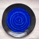 Black and blue ceramic plate