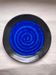 Black and blue ceramic plate