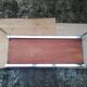 Chrome and teak coffee table