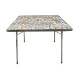 50s garden table in cement and tiles