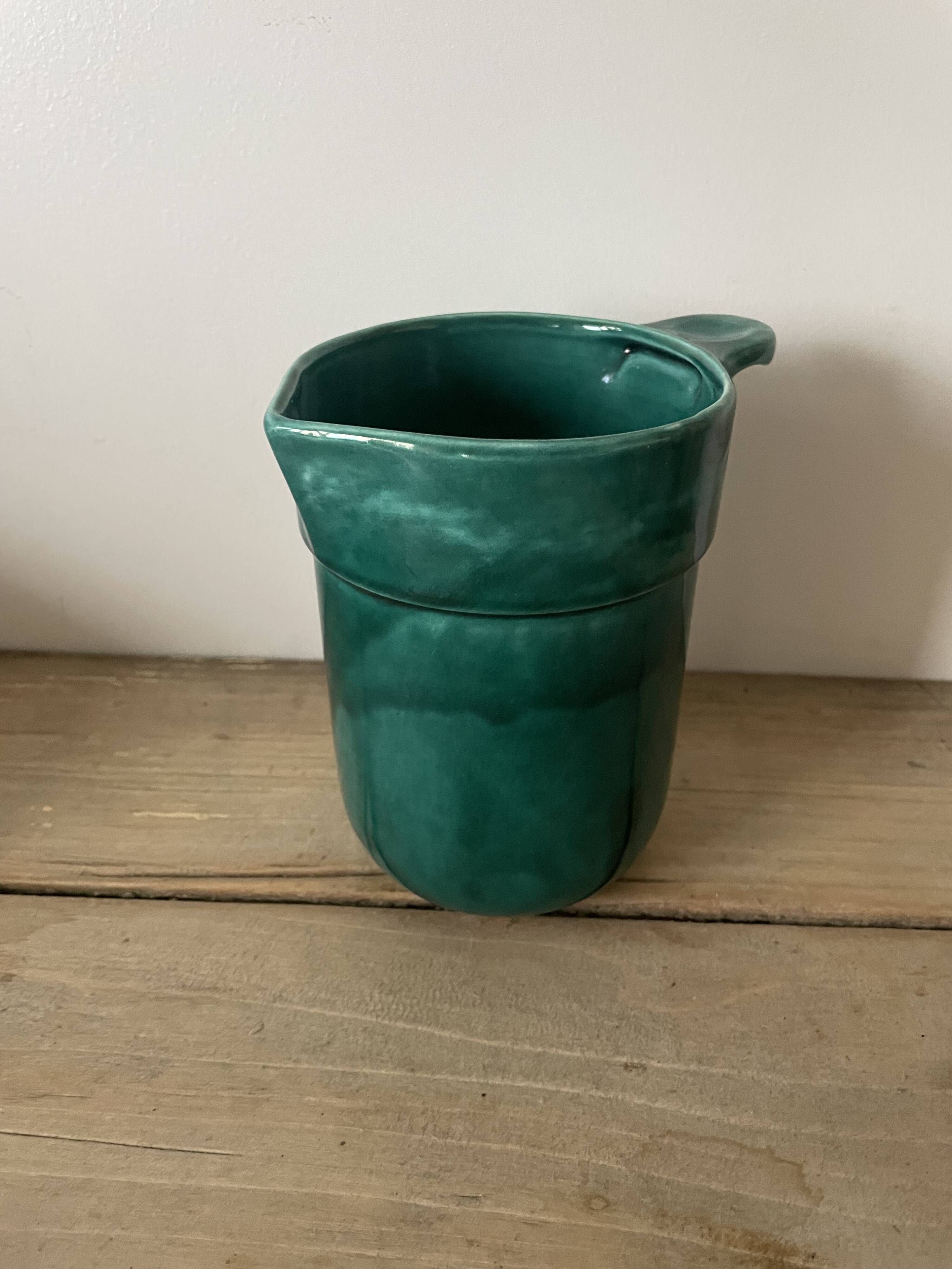 Glacier ceramic pitcher