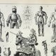 Engraving • Medieval armour, knight • Original and vintage lithograph from 1898