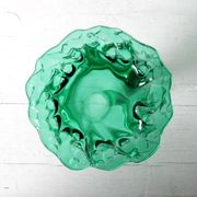 Vintage Green Glass Art Vase / Hand-blown Home Decor / Stilvetro / Rome