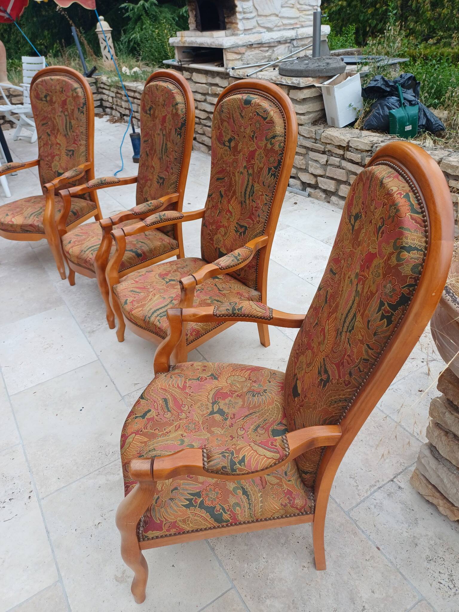 Set of 4 Voltaire armchairs