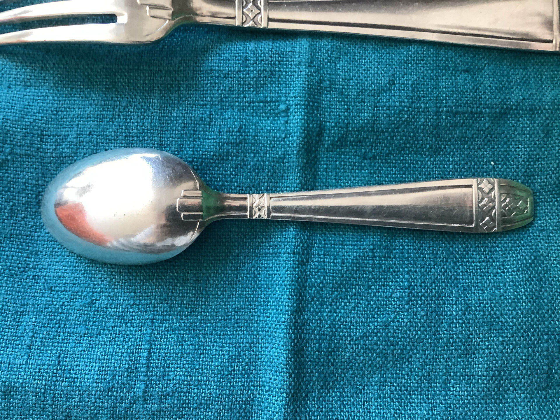 Art Deco Baptism Set Metal + Stamps