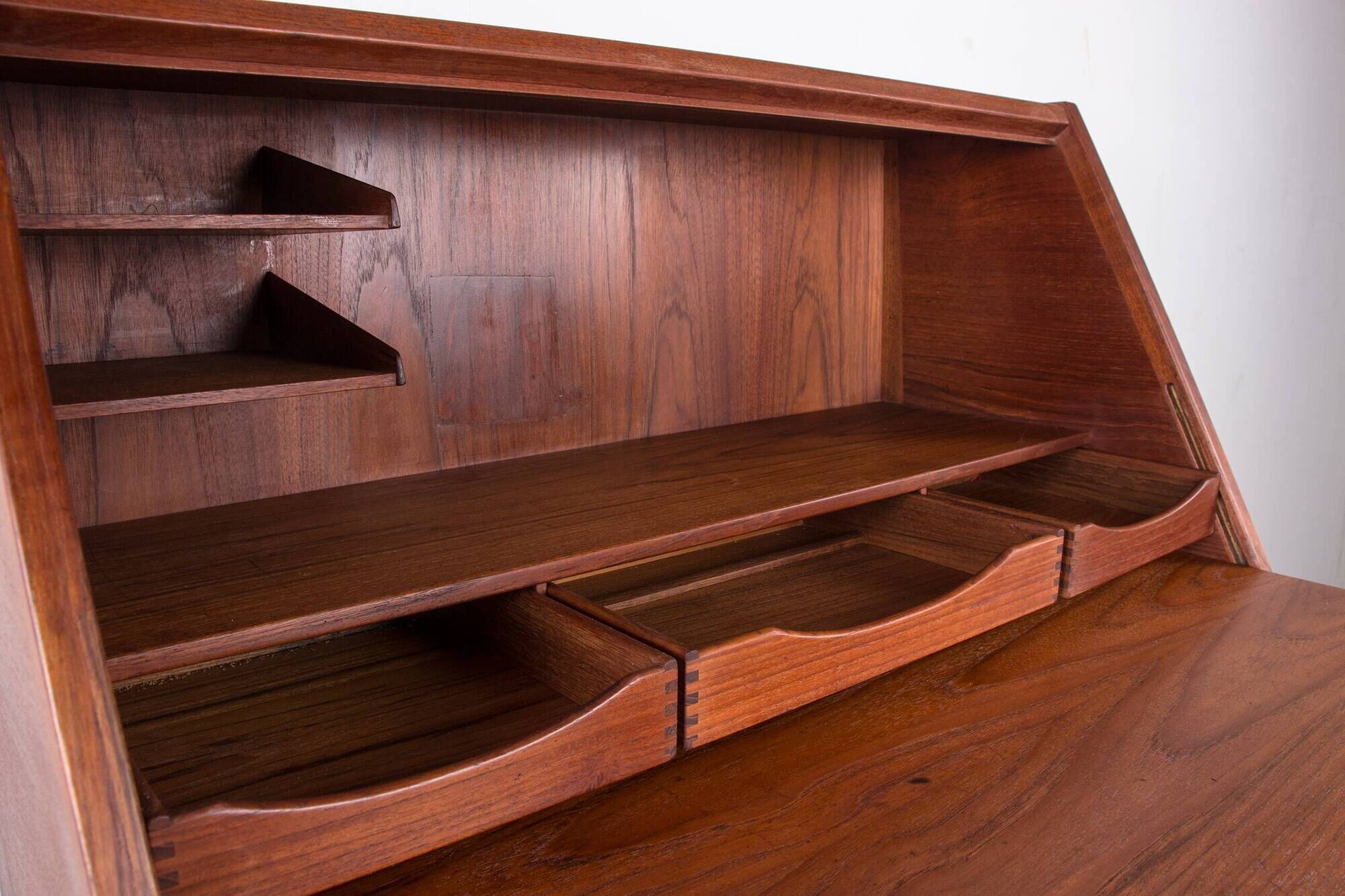 Danish Teak Secretary Desk by Kai Kristiansen for HJN Mobler 1960.