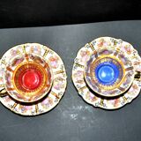 Set of 2 vintage kitsch cups in German porcelain RWK