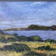 Peinture à l'huile originale de paysage vintage de N.Stern