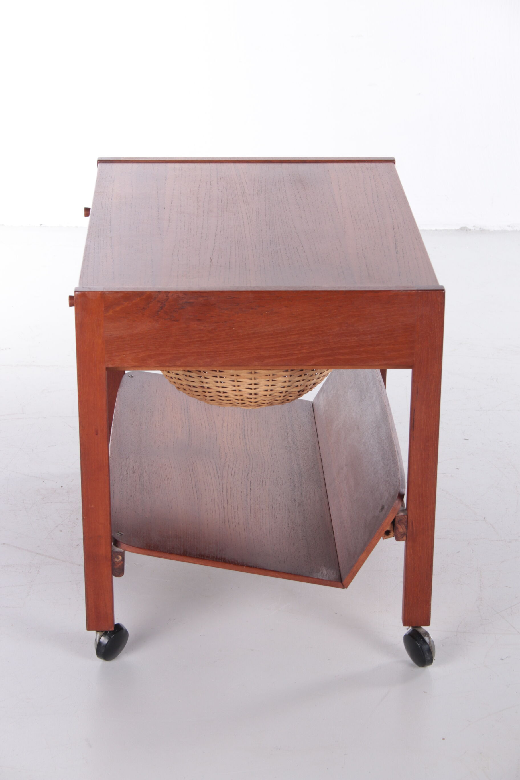 Danish Design Teak Wooden Side Table and Sewing Box,1960s