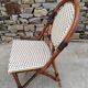 Pair of Vintage Wooden and Woven Plastic Bistro Chairs