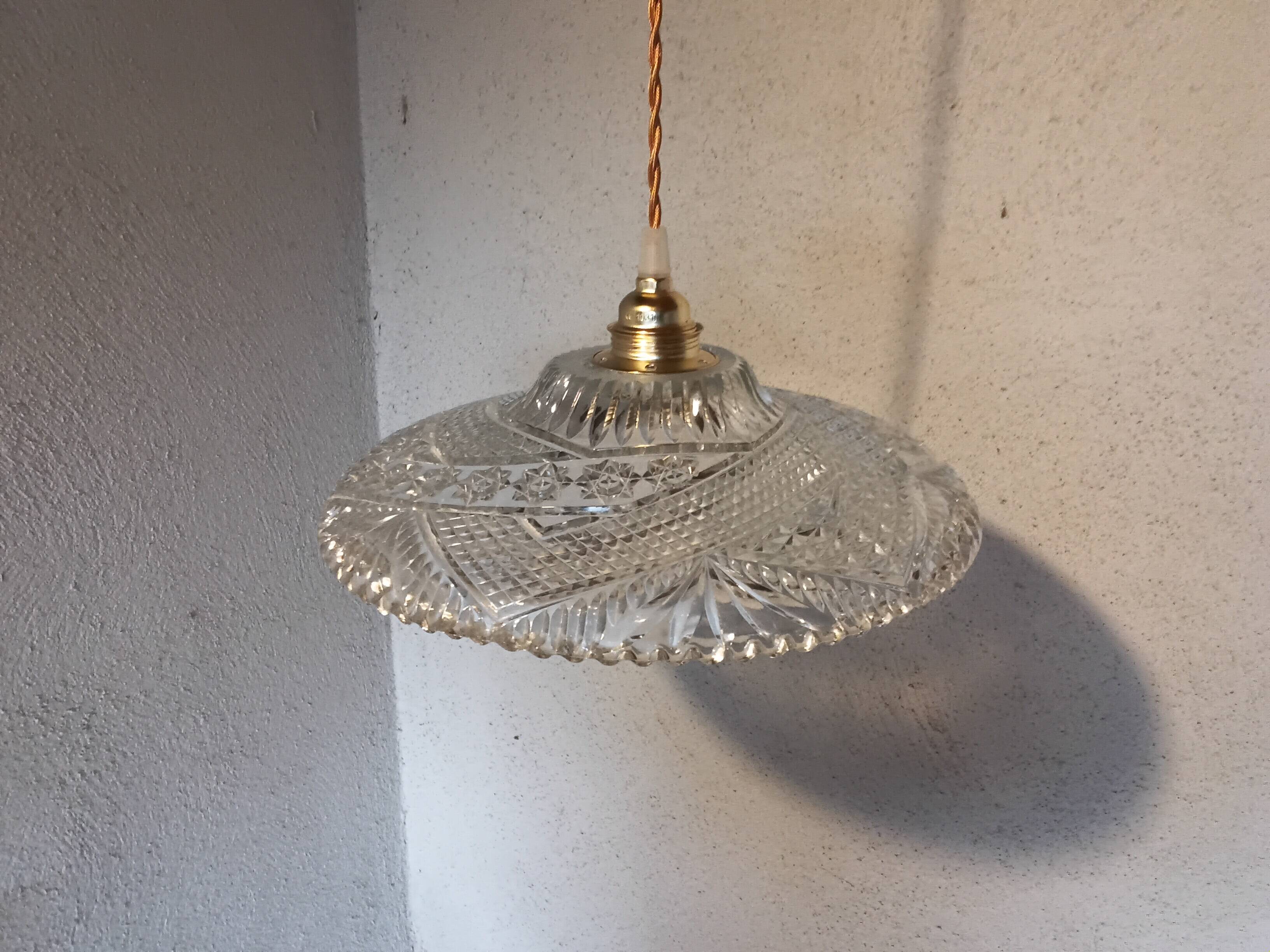 Vintage glass pendant light