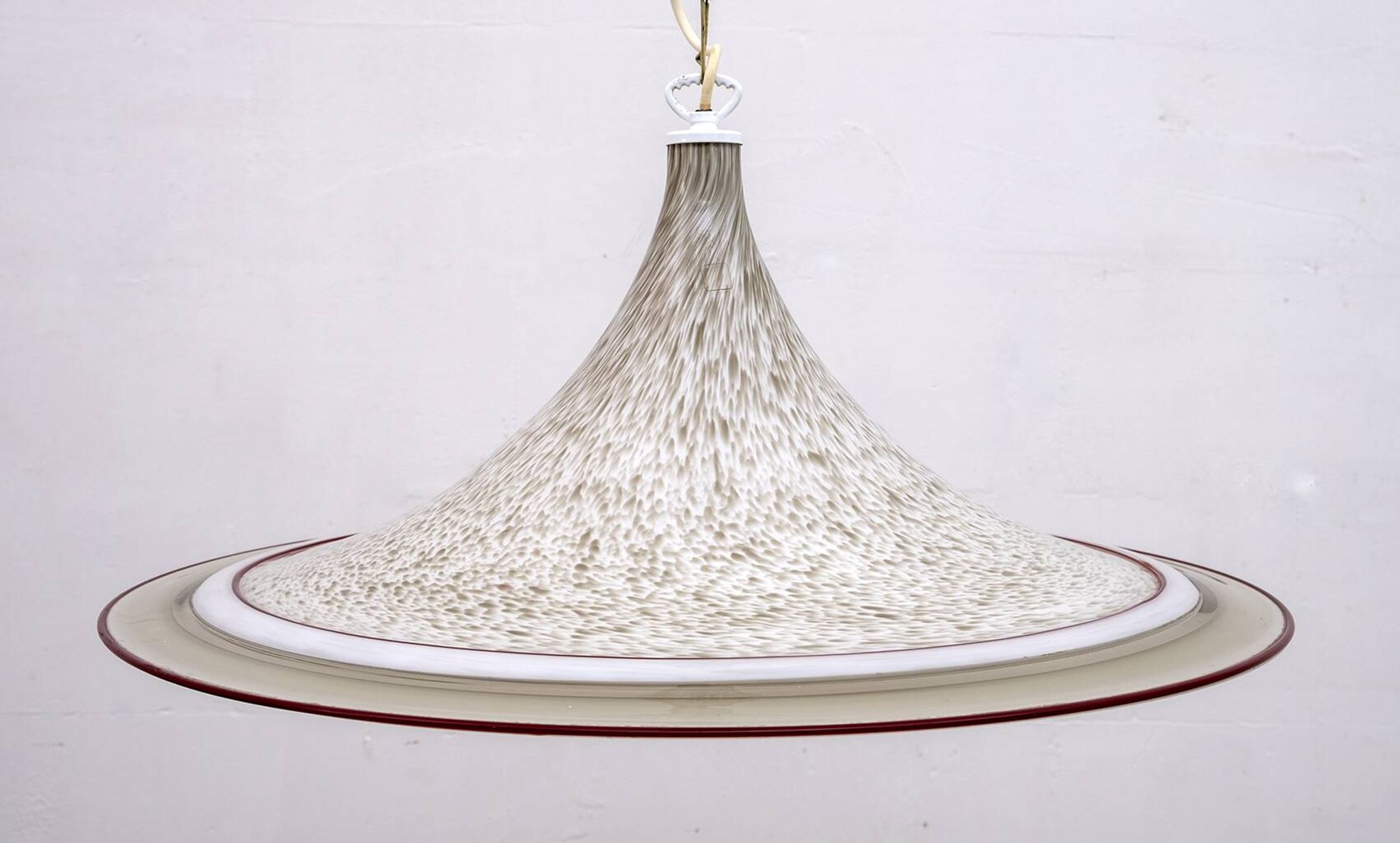 Lustre italien moderne du milieu du siècle en verre de Murano, 1970