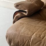 Marsala natural leather armchair by Michel Ducaroy for Ligne Roset, 1970