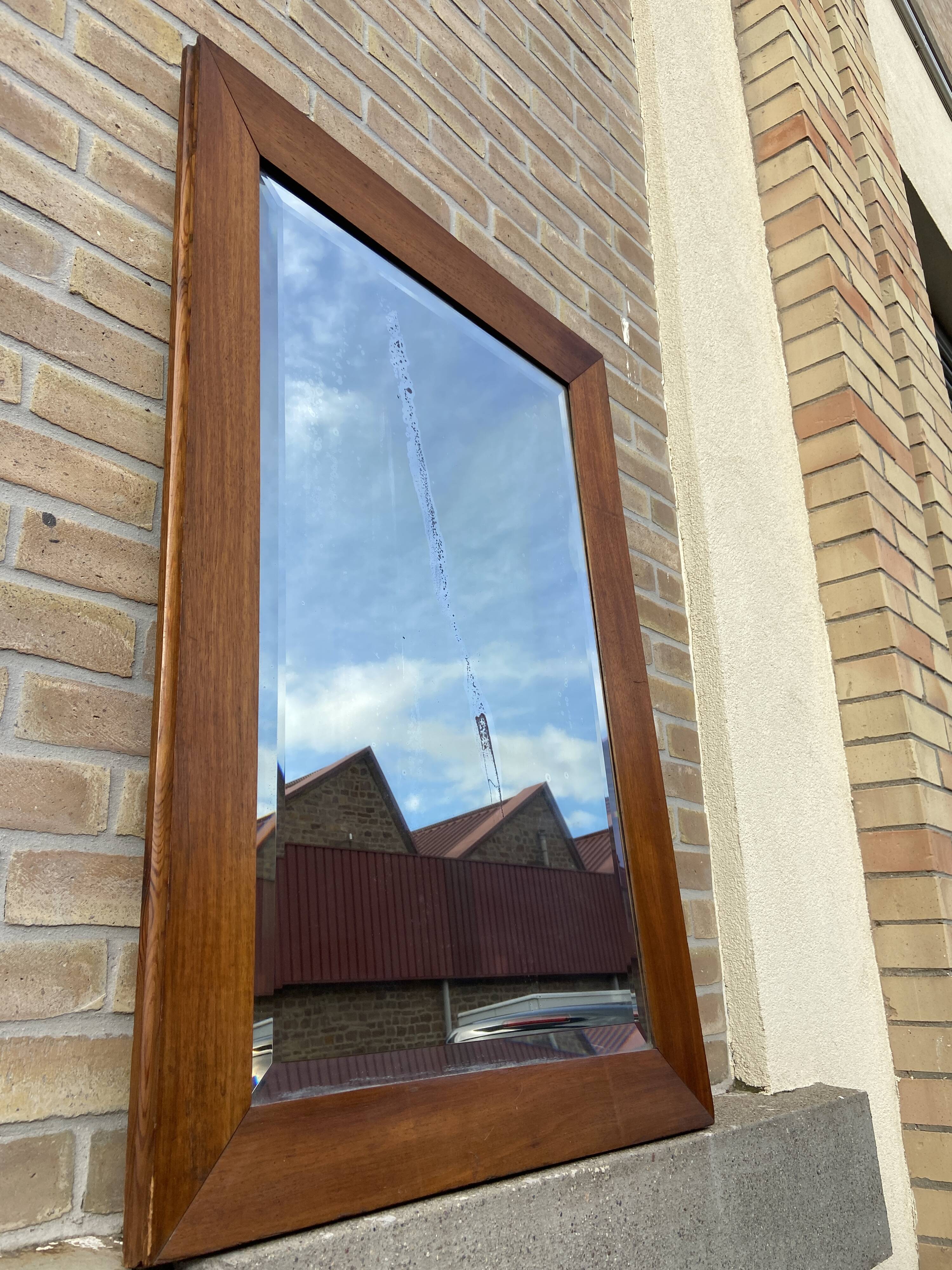 Old mirror ice vintage 1850 walnut alsace region style louis philippe