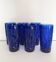 Six cobalt blue orangeade glasses from Cristal d'Arques.
